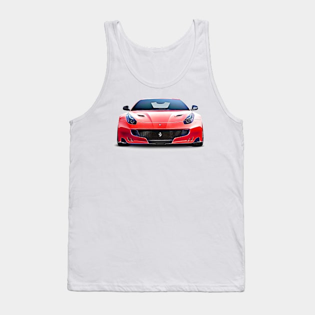 F12 Cartoon Front Tank Top by Auto-Prints